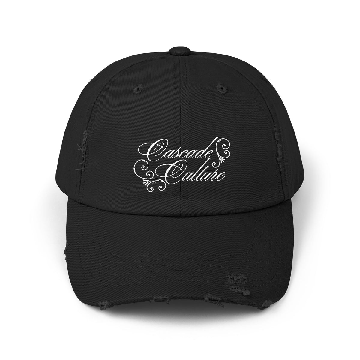 Distressed Embroidered Cap — 