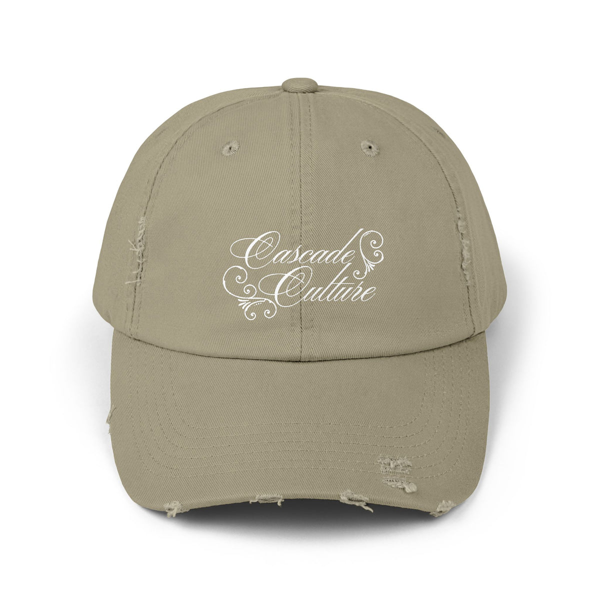 Distressed Embroidered Cap — 