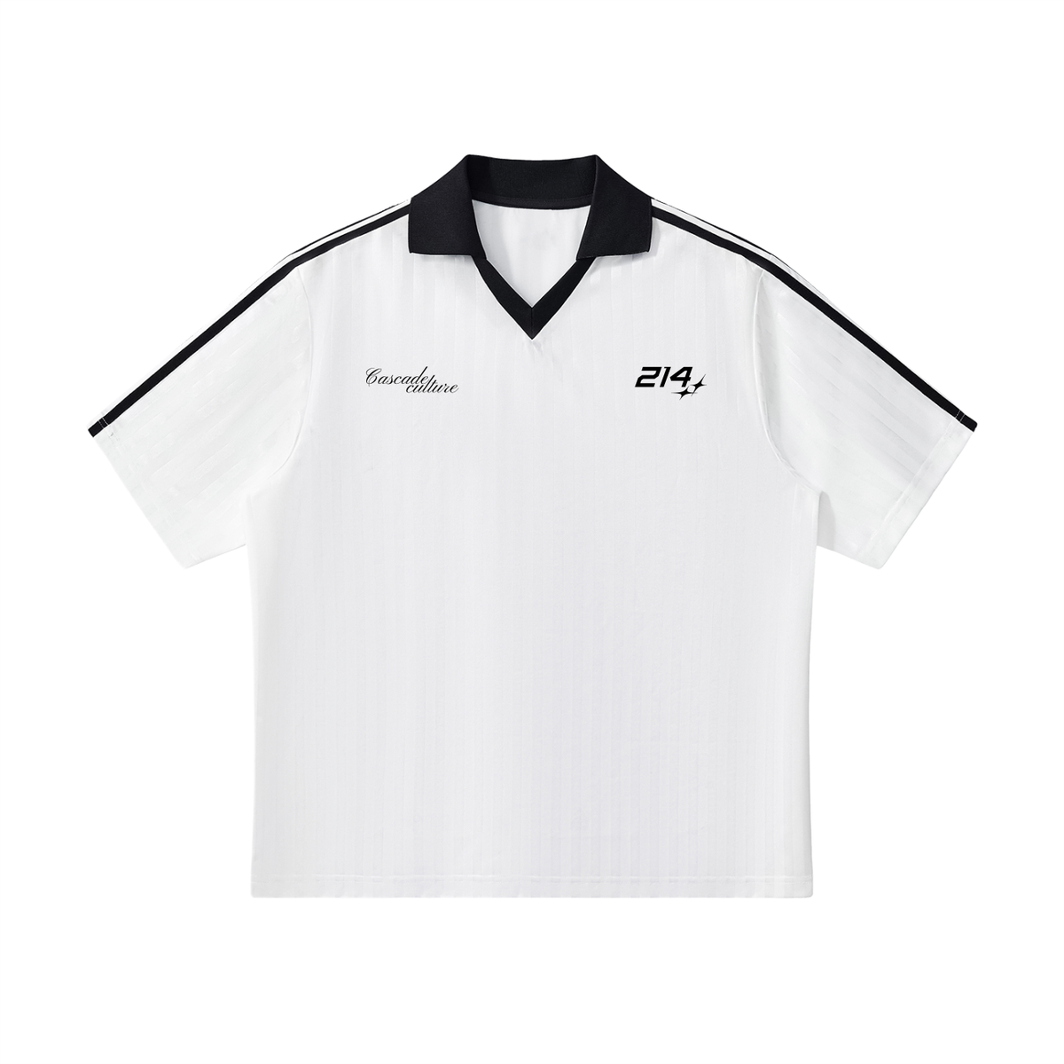 Collared Striped Cascade Soccer Jersey