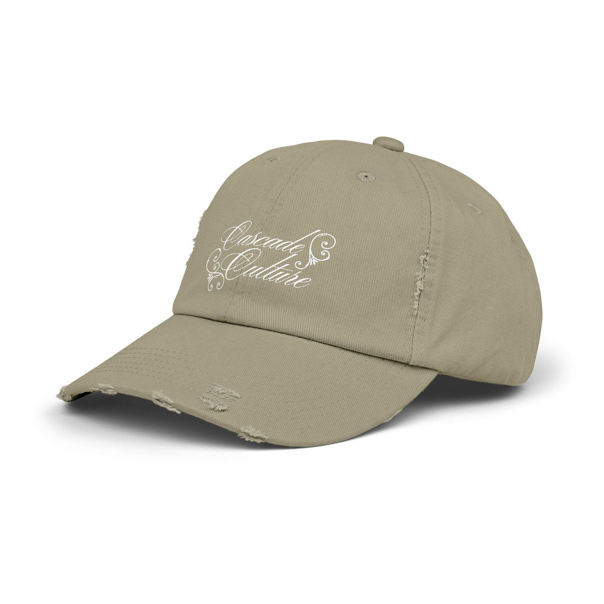 Distressed Embroidered Cap — 