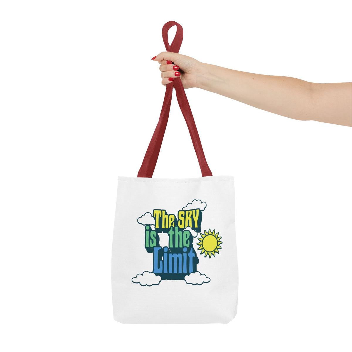 'The Sky Is The Limit' Tote Bag — Motivational Canvas Beach & Everyday Shopper