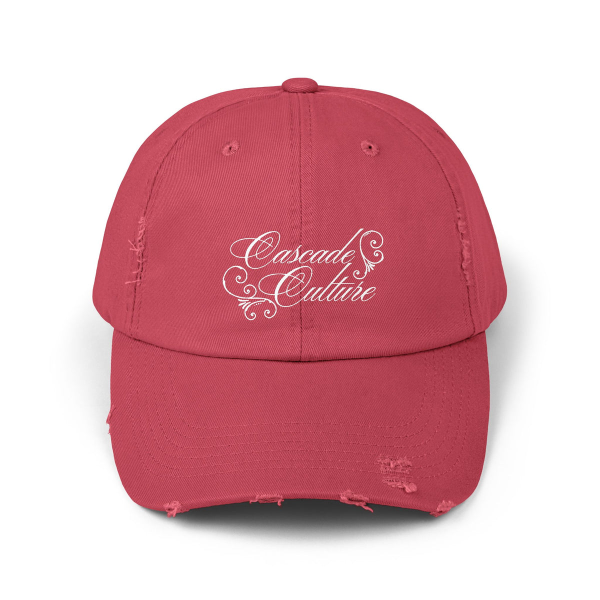 Distressed Embroidered Cap — 