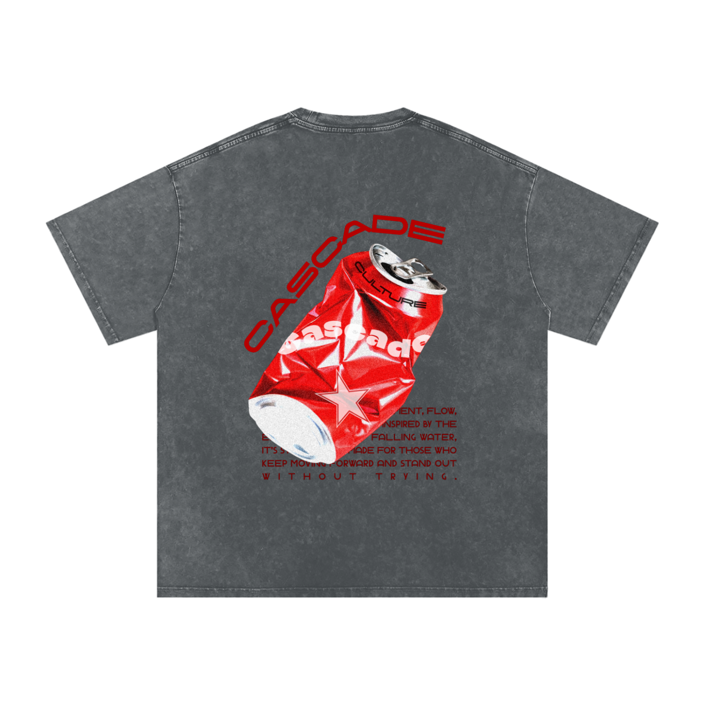 Washed Oversized Cascade Soda Can T-Shirt