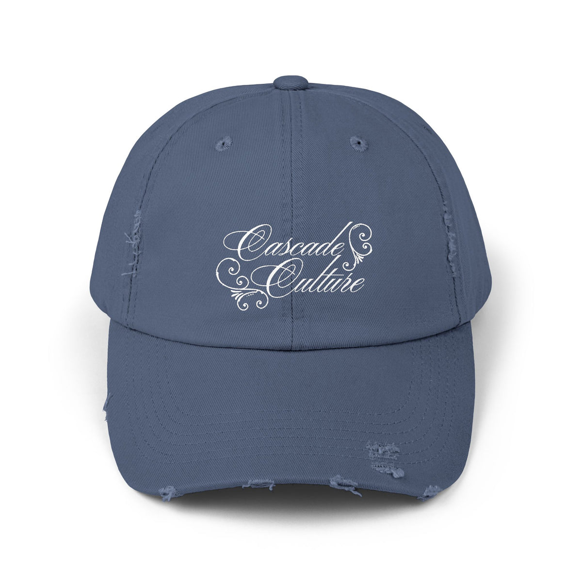 Distressed Embroidered Cap — 