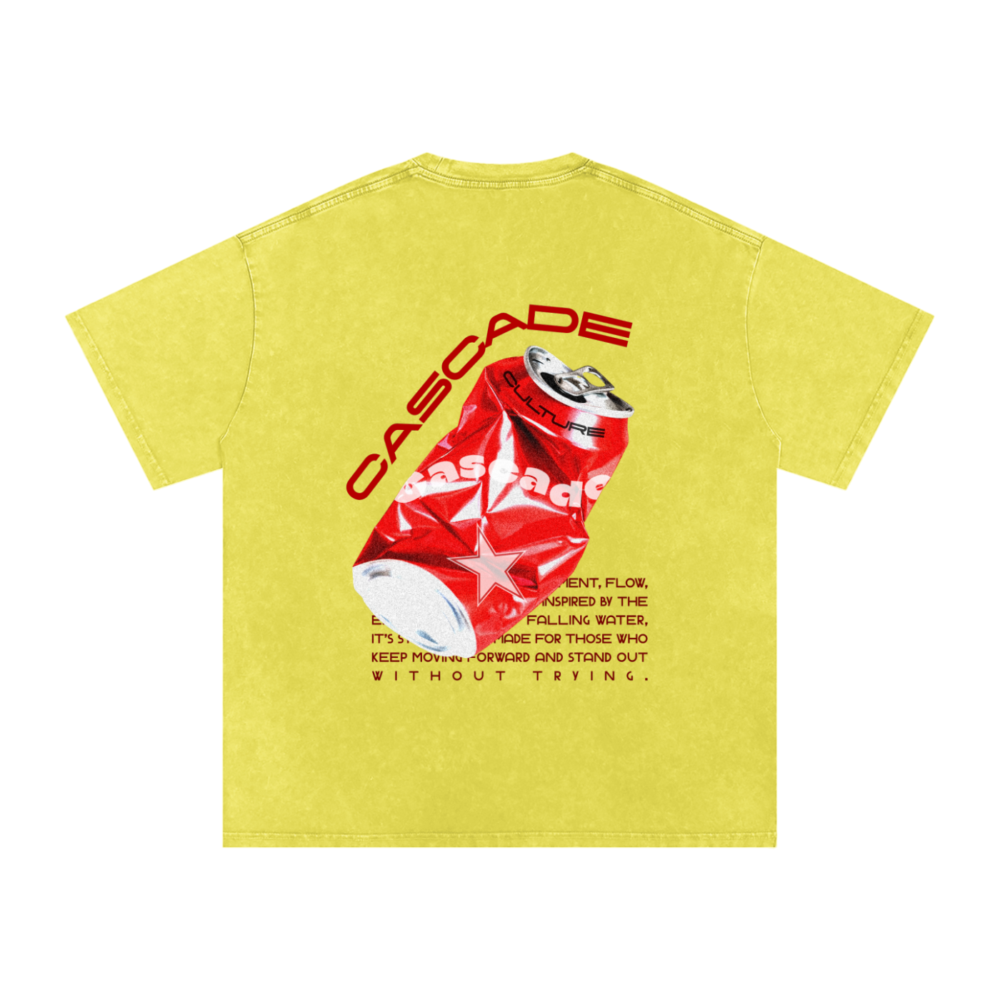 Washed Oversized Cascade Soda Can T-Shirt