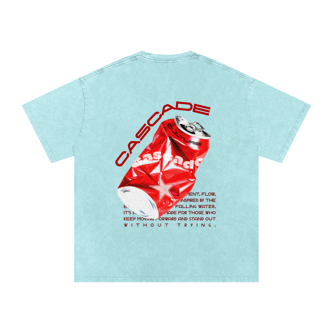 Washed Oversized Cascade Soda Can T-Shirt