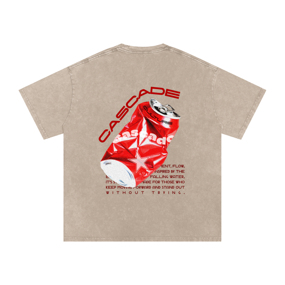 Washed Oversized Cascade Soda Can T-Shirt