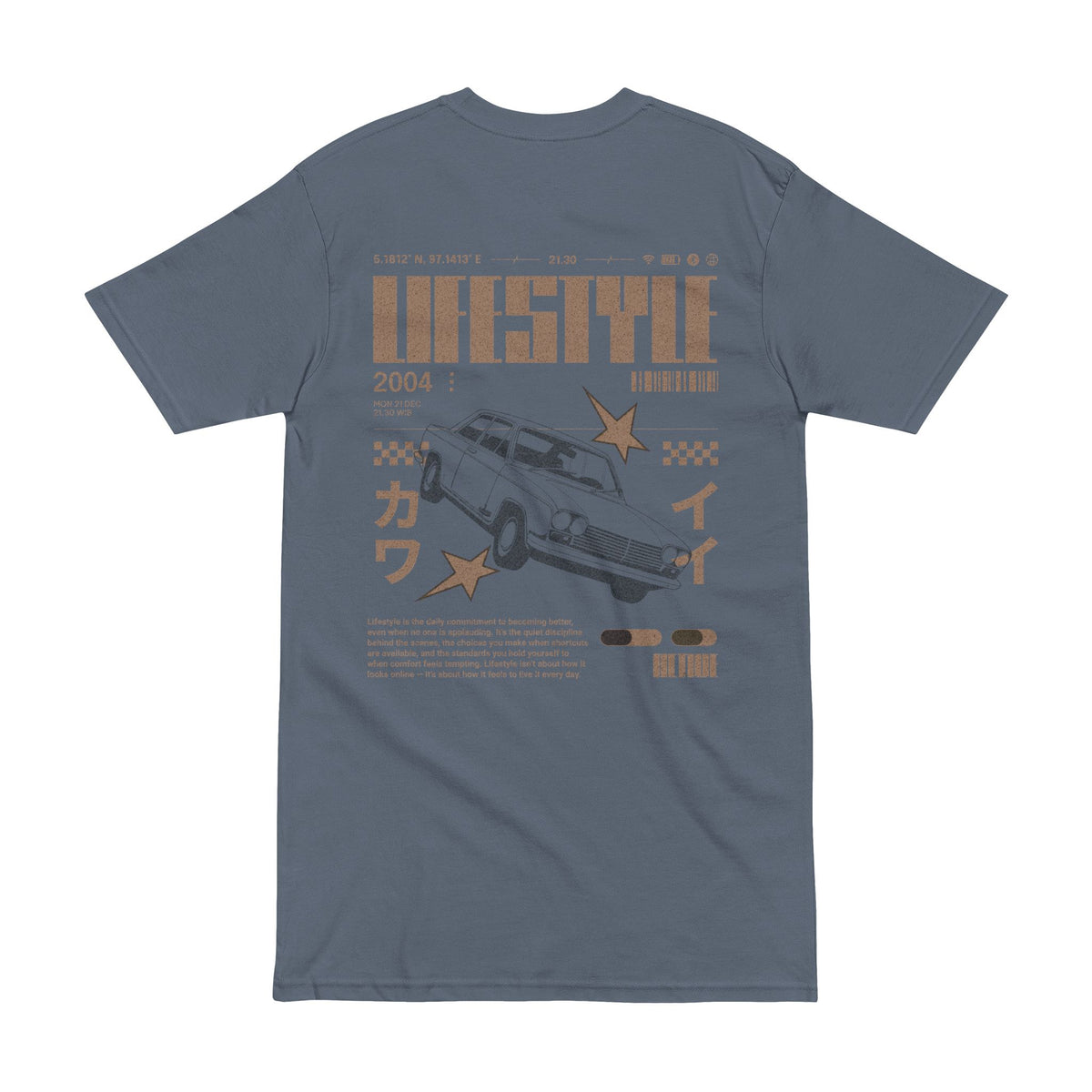 Retro Drift Car Brown Tee — Unisex Cotton Graphic Tee