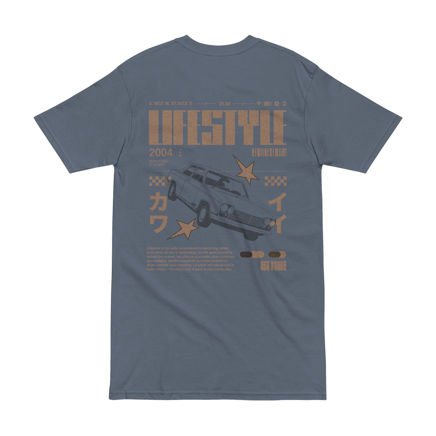 Retro Drift Car Brown Tee — Unisex Cotton Graphic Tee