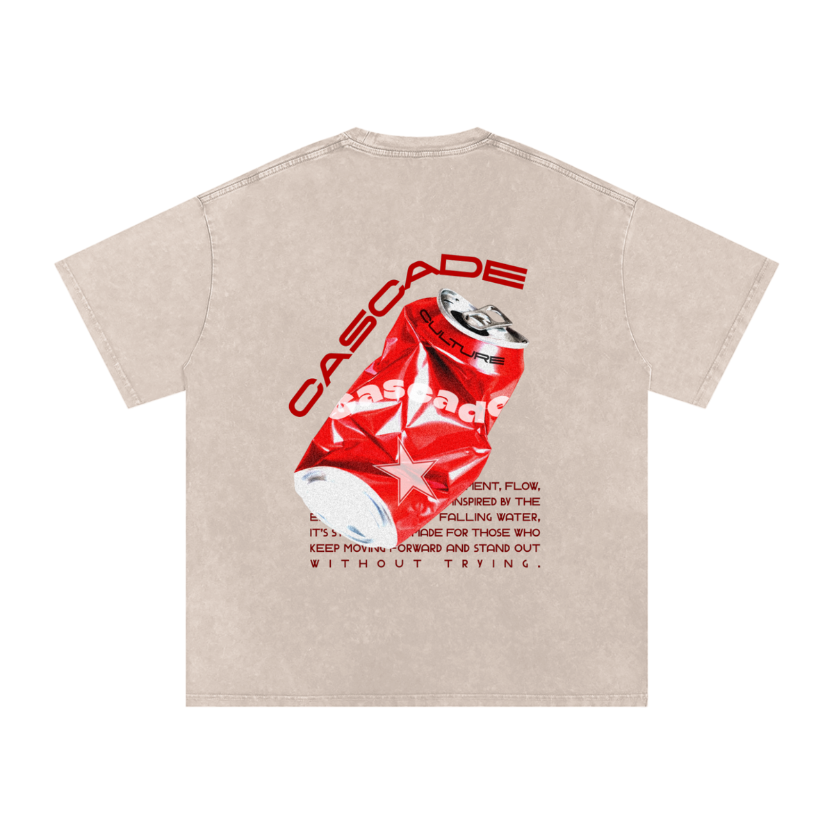 Washed Oversized Cascade Soda Can T-Shirt