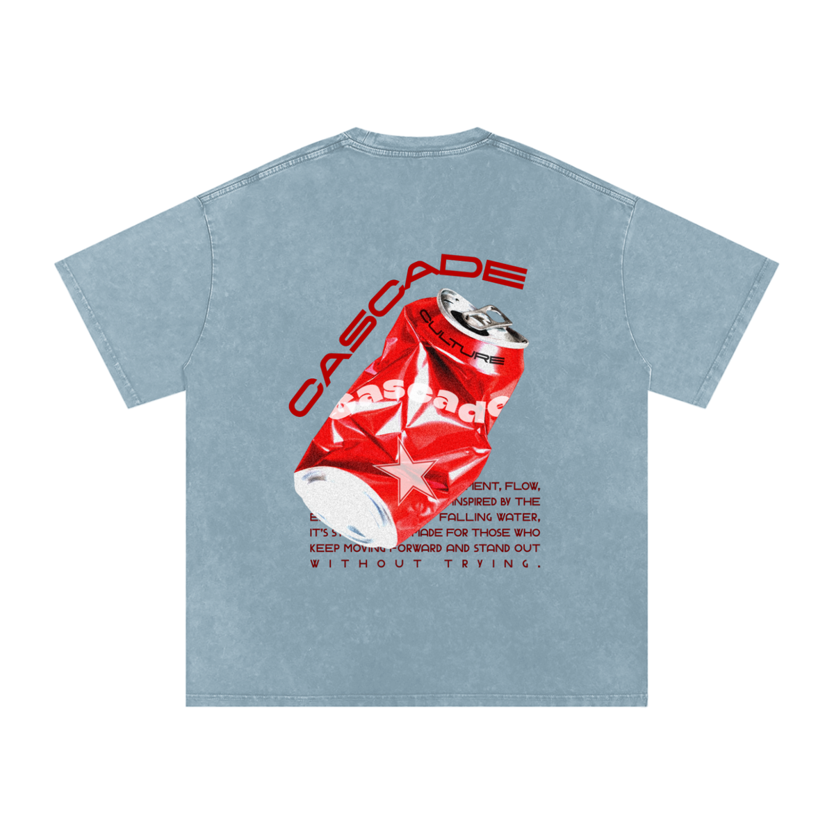 Washed Oversized Cascade Soda Can T-Shirt