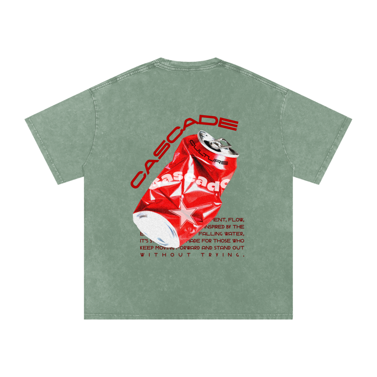 Washed Oversized Cascade Soda Can T-Shirt
