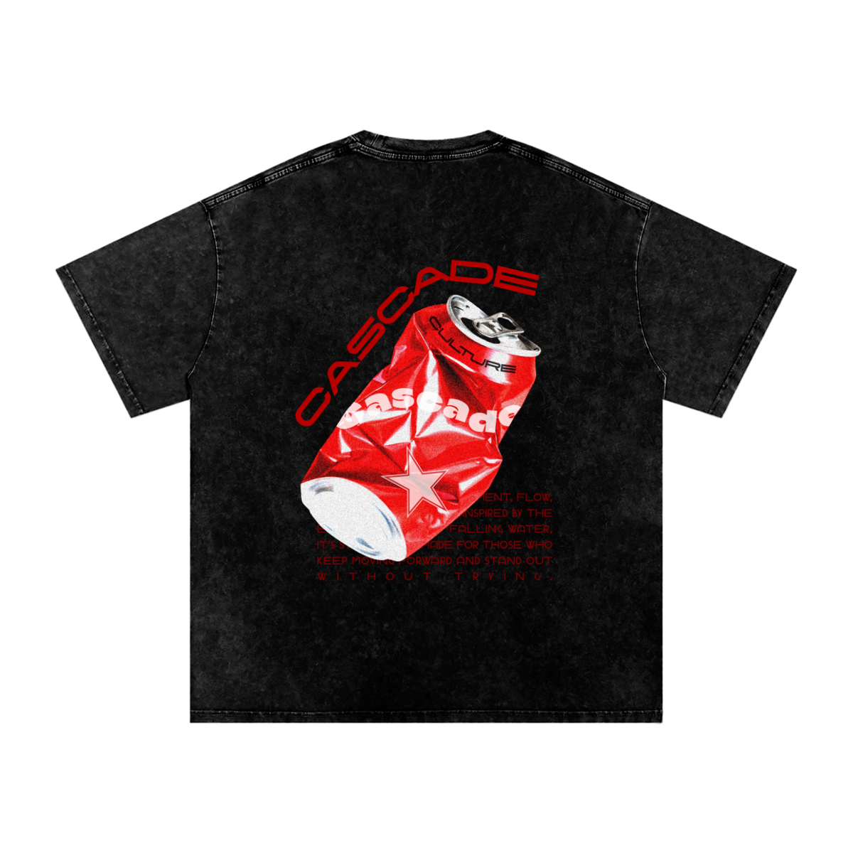 Washed Oversized Cascade Soda Can T-Shirt